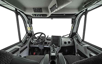 The Cat 777G’s cab has been redesigned.