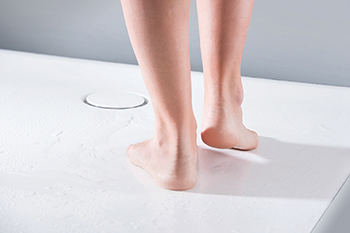 Geberit’s Setaplano shower surface has antislip properties.