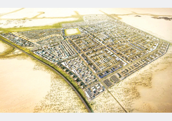 Khazaen Economic City ... basic infrastructure work in progress.