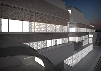 Oman International Hospital ... striking an optimum balance between meeting the local architecture style and the needs of the operator.