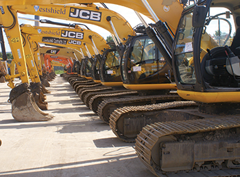 On tracked machines, check individual metal plate tracks and see if they are broken or have signs of wear.