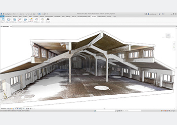 Evaluating the downloaded 3D data in Revit.