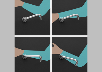 NoHand ...the elbow and forearm are now the body parts used to operate door handles.