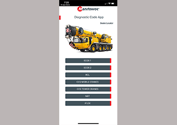 Manitowoc’s Diagnostic Code App.