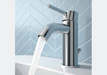 Cylindrical beauty ... the Ceraline range of bathroom mixers sets the trend.