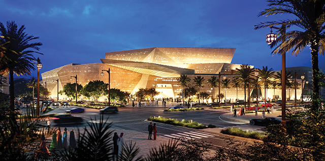 The Royal Diriyah Opera House will be rooted in the surrounding desert landscape.