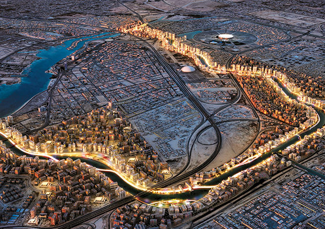 Marafy ... a mixed-use development in north Jeddah to be built along a canal.