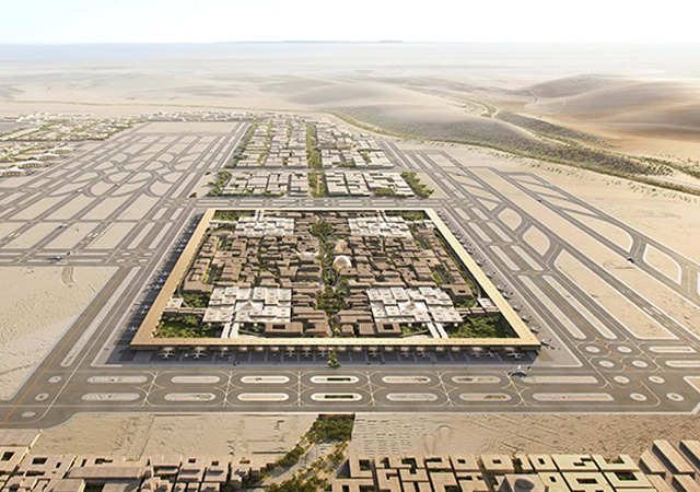 The Fosters + Partners-designed King Salman International Airport will cover an area of 57 sq km.